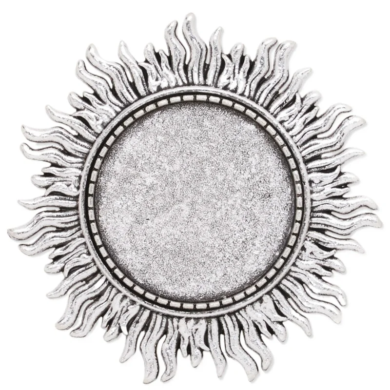10 Anqitue Silver Plated Brooch Blank 25mm Bezel Sunshine Shape Around Zinc Alloy
10 Anqitue Silver Plated Brooch Blank 25mm Bezel Sunshine Shape Around Zinc Alloy