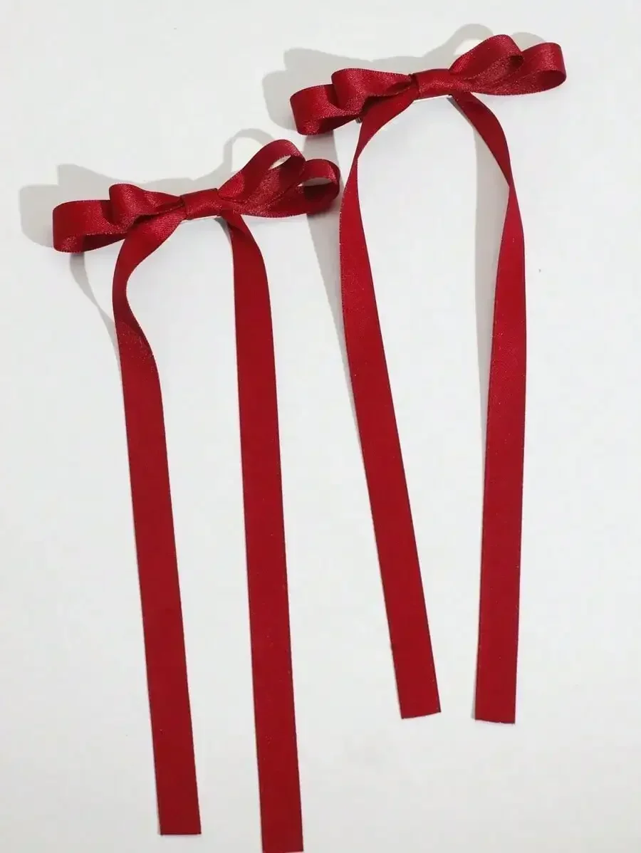 2pcs Ballet Style Long Ribbon Bow Hair Clip, Fashionable And Cute Women Hair Accessory, Suitable For Daily Wear On Any Occasion
2pcs Ballet Style Long Ribbon Bow Hair Clip, Fashionable And Cute Women Hair Accessory, Suitable For Daily Wear On Any Occasion