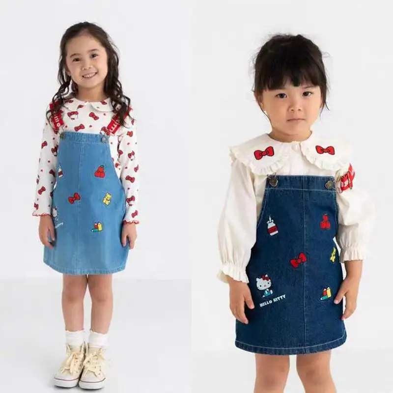 Hello Kittys Sanrios Strap Skirt Spring Autumn New Printing Sweet Cute Vest Skirt Cute Cotton Cowboy Girl Gift Soft Comfortable
Hello Kittys Sanrios Strap Skirt Spring Autumn New Printing Sweet Cute Vest Skirt Cute Cotton Cowboy Girl Gift Soft Comfortable