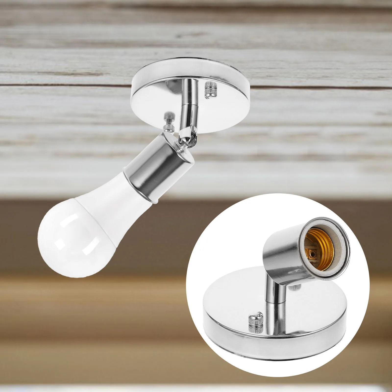 E27 Thread Lamp Holder 180 Degree Rotation Rotatable Light Bulb Holder Wall Base Compatible with E27 Screw Socket Ceiling
E27 Thread Lamp Holder 180 Degree Rotation Rotatable Light Bulb Holder Wall Base Compatible with E27 Screw Socket Ceiling