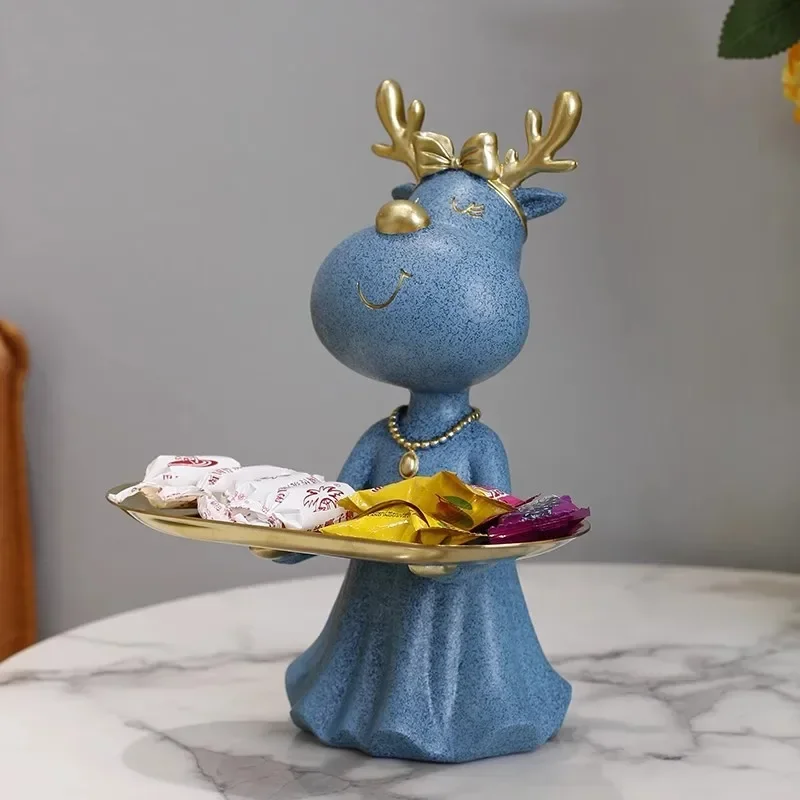 Легкий роскошный поднос с оленем для спальни, комод для хранения ювелирных изделий, ключей, милый домашний декор
Легкий роскошный поднос с оленем для спальни, комод для хранения ювелирных изделий, ключей, милый домашний декор