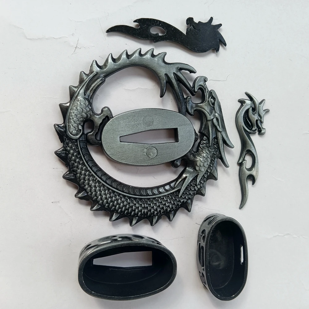 5 PCS Fine Sword Fitting Home Decorate Knives Part Blade Guard Tsuba Fuchi Menuki Kashira Dragon Shape For Kataba Sabre
5 PCS Fine Sword Fitting Home Decorate Knives Part Blade Guard Tsuba Fuchi Menuki Kashira Dragon Shape For Kataba Sabre