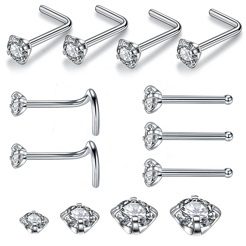 1Pc Sexy Nose Piercing Nariz Jewelry Stainless Steel Earrings Nose Rings for Women Nostril Pircing Nez 1.5/2/2.5/3mm Round Gem
1Pc Sexy Nose Piercing Nariz Jewelry Stainless Steel Earrings Nose Rings for Women Nostril Pircing Nez 1.5/2/2.5/3mm Round Gem