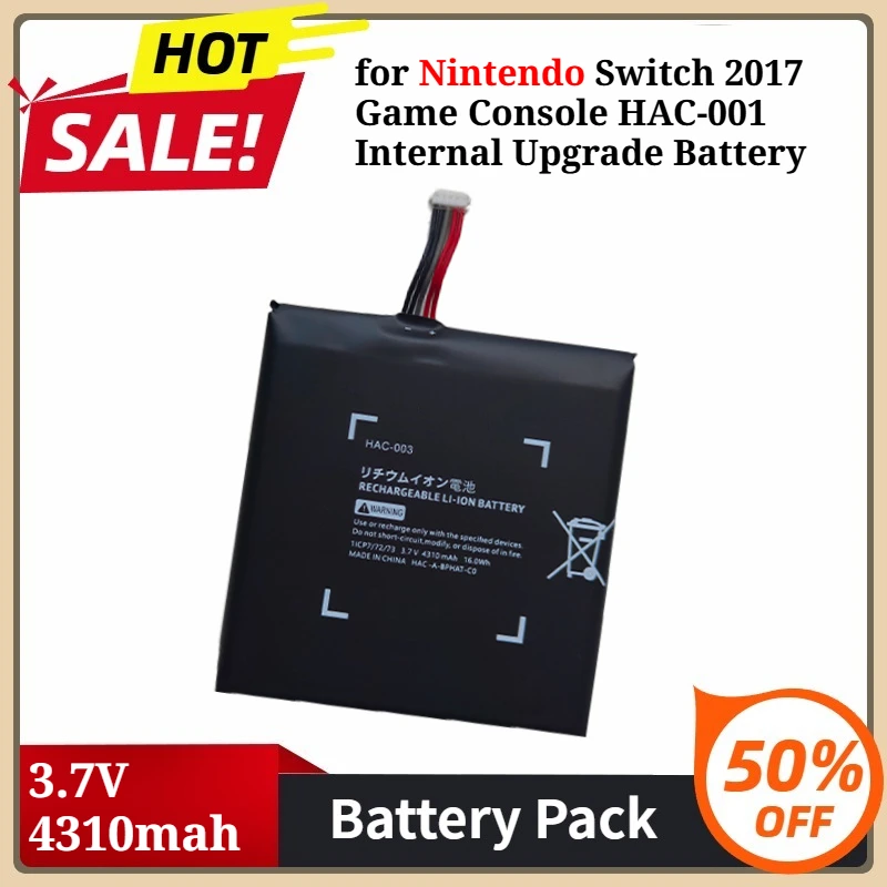 HAC-003 HAC 003 3.7V 4310mah Battery for Nintendo Switch 2017 Game Console HAC-001 Internal Upgrade Battery 
HAC-003 HAC 003 3.7V 4310mah Battery for Nintendo Switch 2017 Game Console HAC-001 Internal Upgrade Battery
