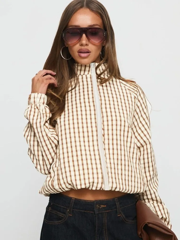 Сексуальный женский укороченный жакет с длинными рукавами и поясом на талии, утепленное хлопковое пальто в клетку, модное для весеннего сезона
Сексуальный женский укороченный жакет с длинными рукавами и поясом на талии, утепленное хлопковое пальто в клетку, модное для весеннего сезона