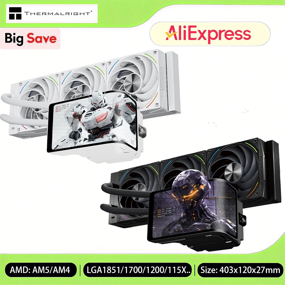 Thermalright WONDER VISION 360 TURBO ARGB Универсальный кулер для воды 360 мм, радиатор водяного охлаждения, 6,67-дюймовый изогнутый экран 2K 3D/60 Гц для AM5/AM4/LGA 1851/1700
Thermalright WONDER VISION 360 TURBO ARGB Универсальный кулер для воды 360 мм, радиатор водяного охлаждения, 6,67-дюймовый изогнутый экран 2K 3D/60 Гц для AM5/AM4/LGA 1851/1700