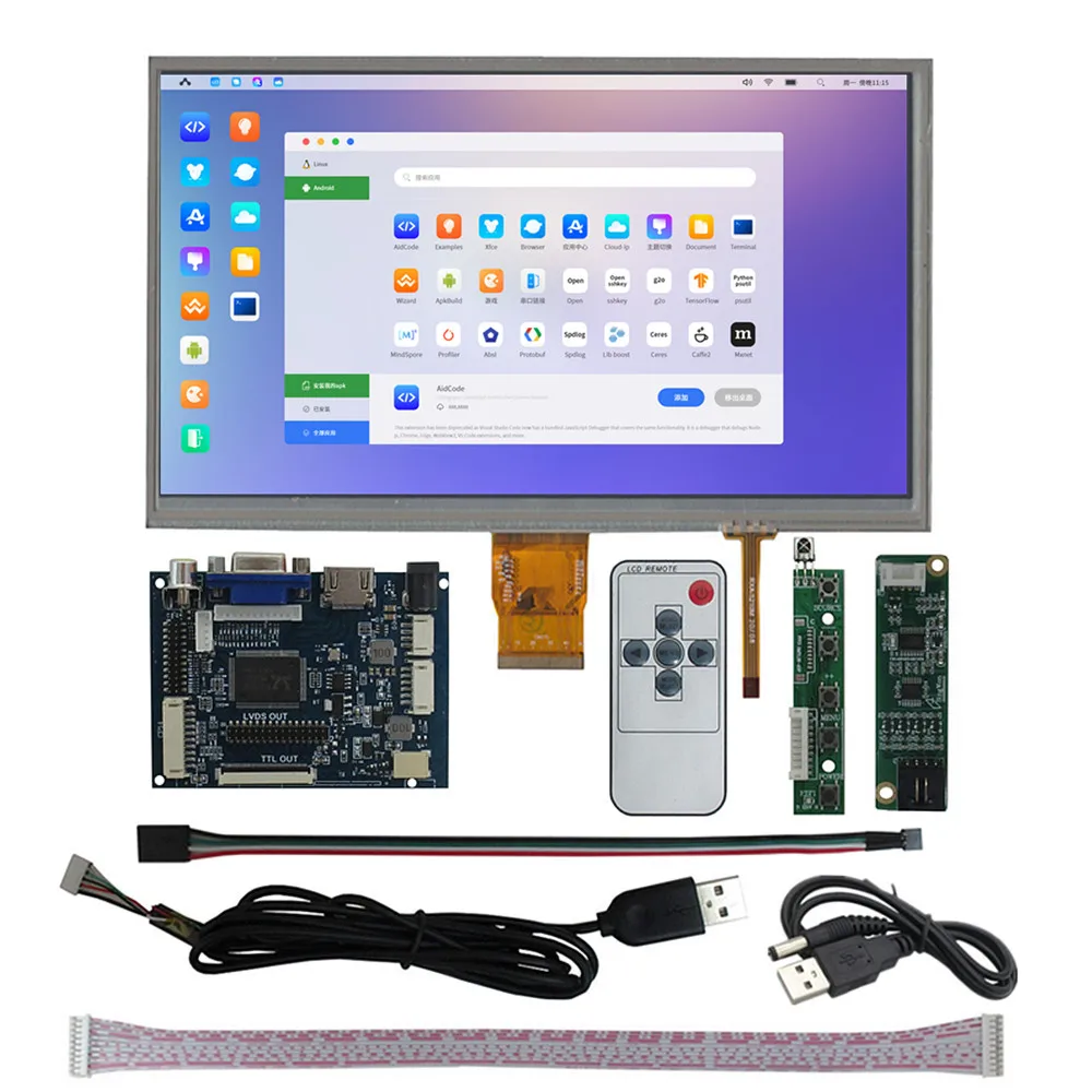 10,1-дюймовый ЖК-экран 1024*600, HDMI-совместимый VGA AV, плата управления драйвером, дигитайзер, сенсорный экран для монитора Raspberry Pi
10,1-дюймовый ЖК-экран 1024*600, HDMI-совместимый VGA AV, плата управления драйвером, дигитайзер, сенсорный экран для монитора Raspberry Pi