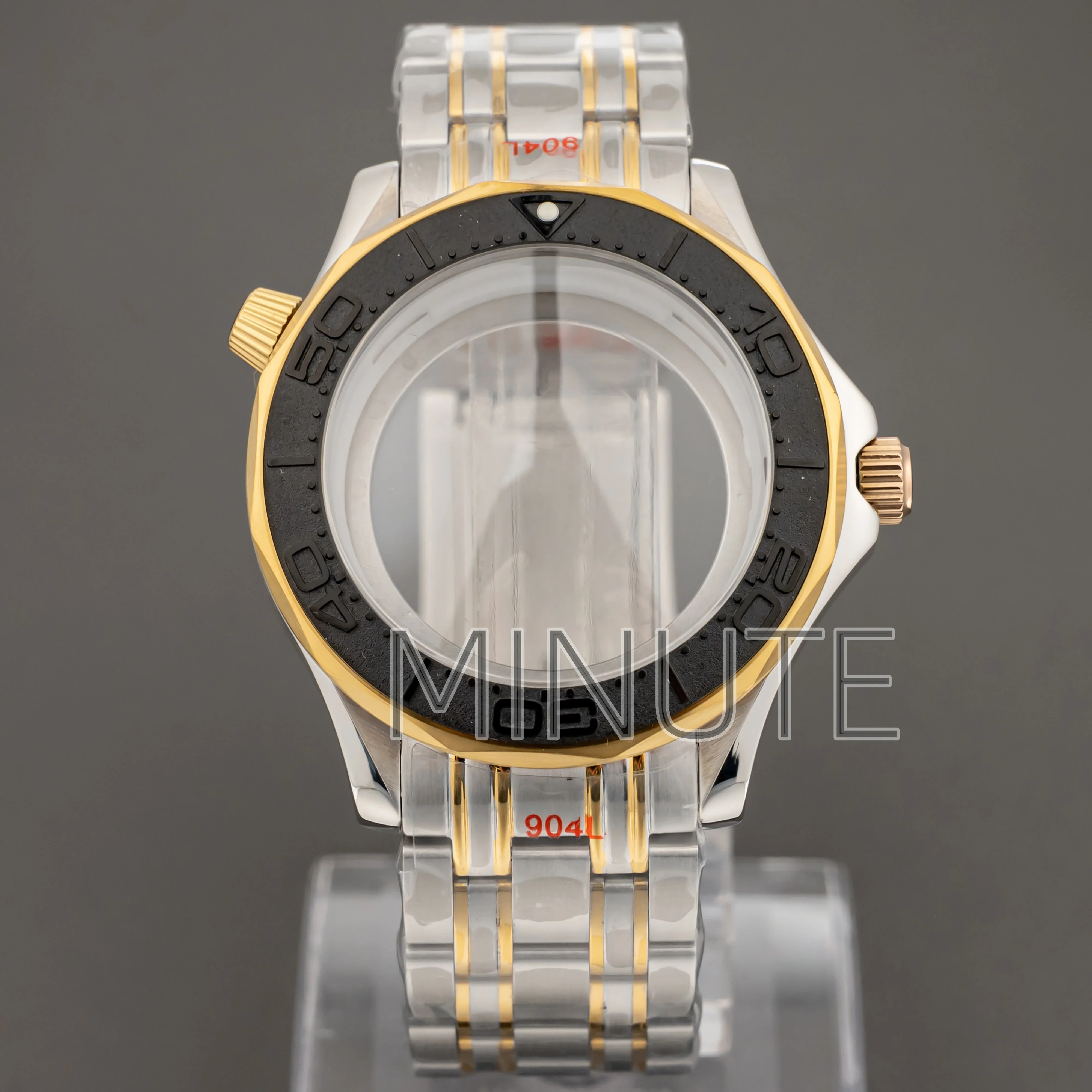 41mm Two Tone NH35 Watch Case Stainless Steel Strap Waterproof Glass Case Back For Seamaster 300 NH35NH36 Movement Watch Parts
41mm Two Tone NH35 Watch Case Stainless Steel Strap Waterproof Glass Case Back For Seamaster 300 NH35NH36 Movement Watch Parts
