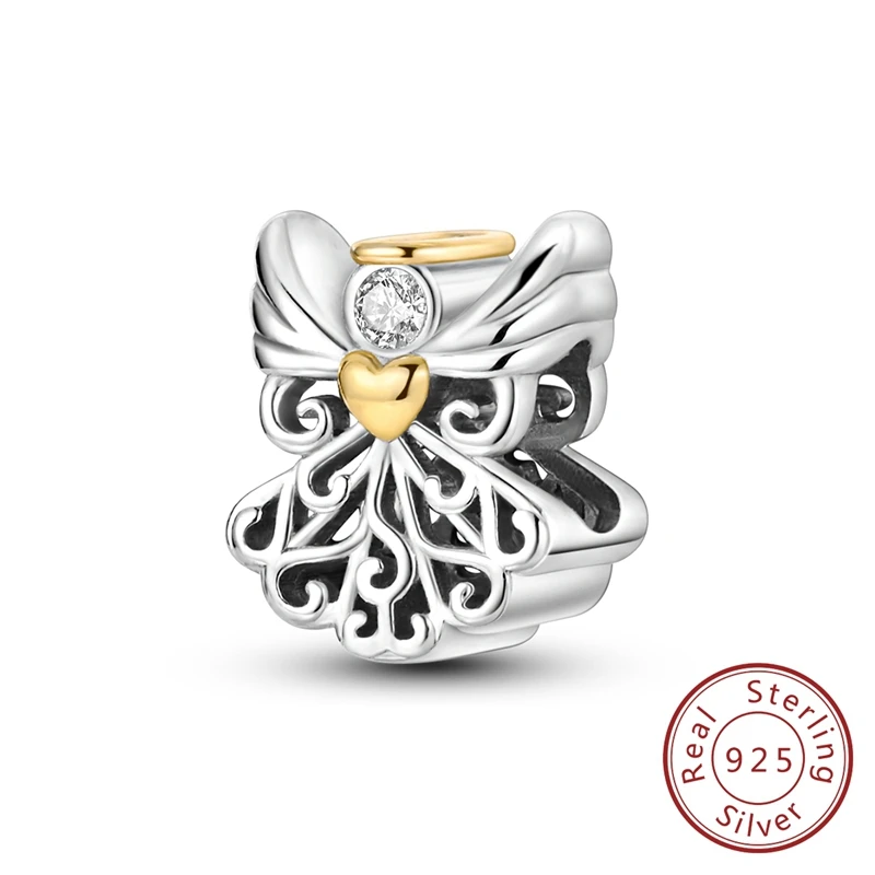 Бусины-шармы из серебра 925 пробы с религиозным символом Святого Ангела, подходят для браслетов, оригинальные бусины Plata 925, для изготовления женских украшений
Бусины-шармы из серебра 925 пробы с религиозным символом Святого Ангела, подходят для браслетов, оригинальные бусины Plata 925, для изготовления женских украшений