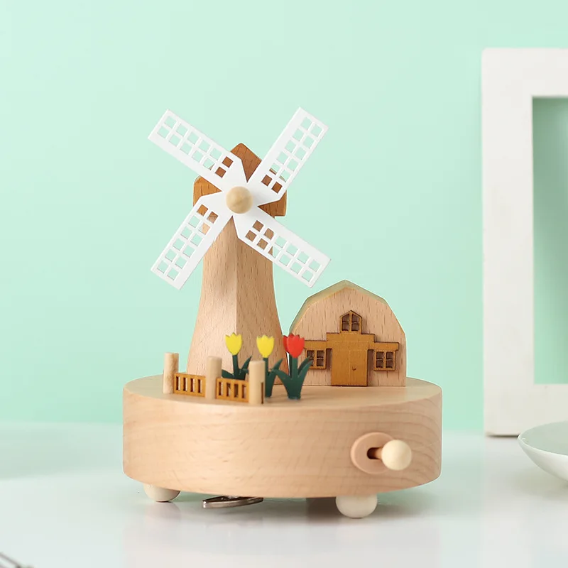 Natural Beech Music Box Handmade Romantic Windmill Music Box Wooden Crafts Creative Creative Gift For Friends Birthday Gift Caro
Natural Beech Music Box Handmade Romantic Windmill Music Box Wooden Crafts Creative Creative Gift For Friends Birthday Gift Caro