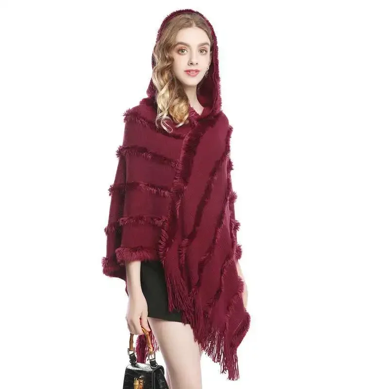 Spring Autumn Hooded Women Tassel Large Sweater New Imitation Cashmere Hot Selling Lady Cloak Shawl Fashion Wear Wine Red
Spring Autumn Hooded Women Tassel Large Sweater New Imitation Cashmere Hot Selling Lady Cloak Shawl Fashion Wear Wine Red
