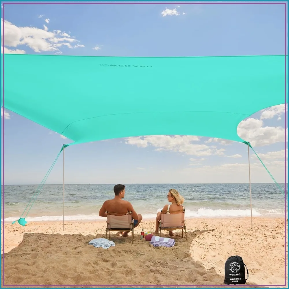 Easy Setup Beach Tent - 6'7" Tall, UPF 50+ Sun Shelter with 4 Sturdy Poles, Large Sandbags, Windproof for Beach, Camping, Backyard
Easy Setup Beach Tent - 6'7" Tall, UPF 50+ Sun Shelter with 4 Sturdy Poles, Large Sandbags, Windproof for Beach, Camping, Backyard