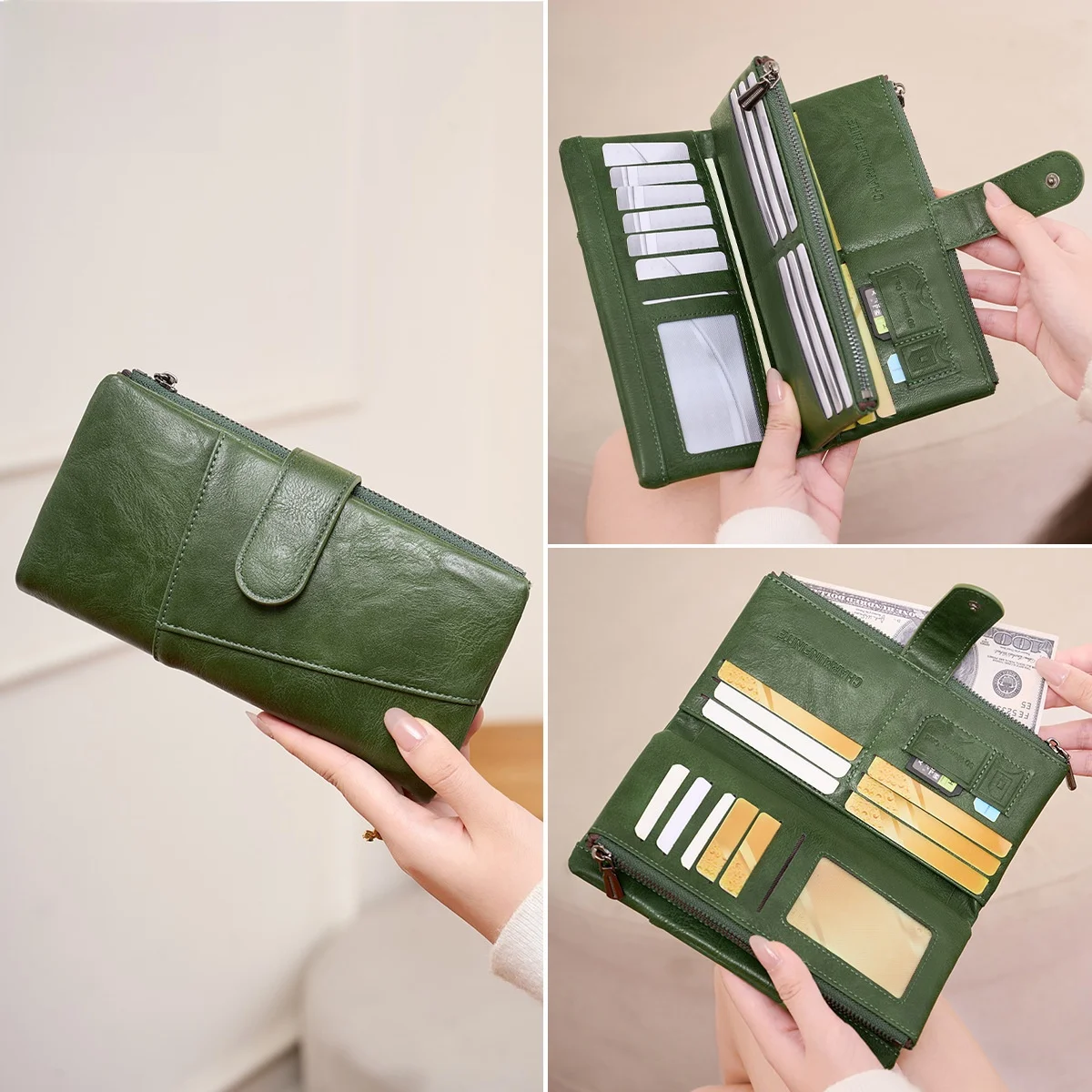 Новый RFID-кошелек для женщин с защитой от кражи, вместительная сумка-клатч с отделениями для хранения, многофункциональный женский кошелек-портмоне в трех длинных вариантах
Новый RFID-кошелек для женщин с защитой от кражи, вместительная сумка-клатч с отделениями для хранения, многофункциональный женский кошелек-портмоне в трех длинных вариантах