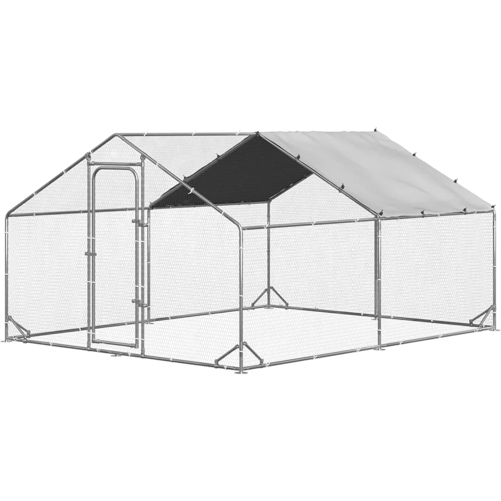 Metal Chicken Runs for Yard, Spire-roof Large Walk in Chicken coop cage for Outside,Galvanized Rabbits Duck Run and coops,Chick
Metal Chicken Runs for Yard, Spire-roof Large Walk in Chicken coop cage for Outside,Galvanized Rabbits Duck Run and coops,Chick