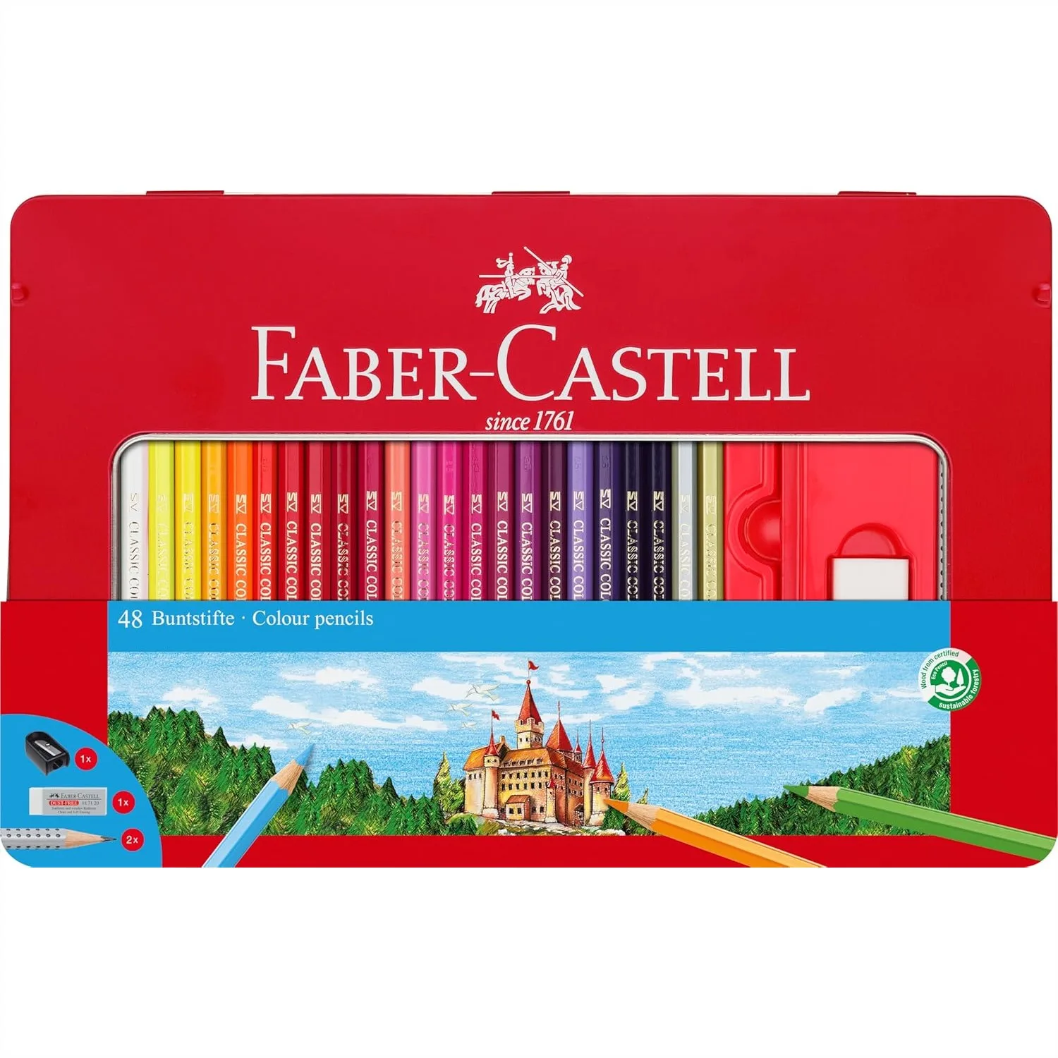36 Colored Pencils Set In Sturdy Metal Tin For Kids And Adults
36 Colored Pencils Set In Sturdy Metal Tin For Kids And Adults