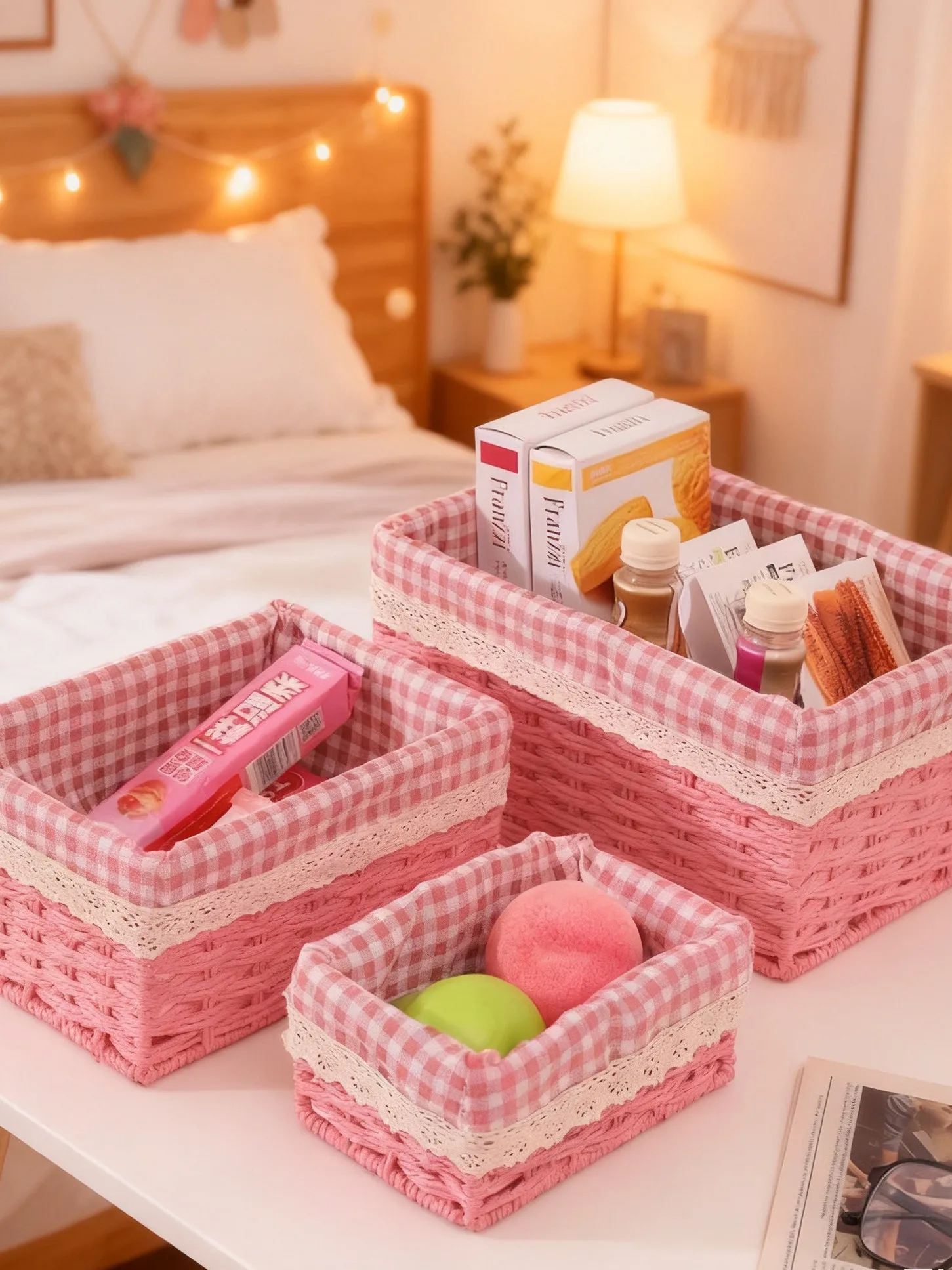 Hanrted Large Capaci Storage Box Pink id Lace Home Organization Basket Unique Storage Solution for Your Needs
Hanrted Large Capaci Storage Box Pink id Lace Home Organization Basket Unique Storage Solution for Your Needs