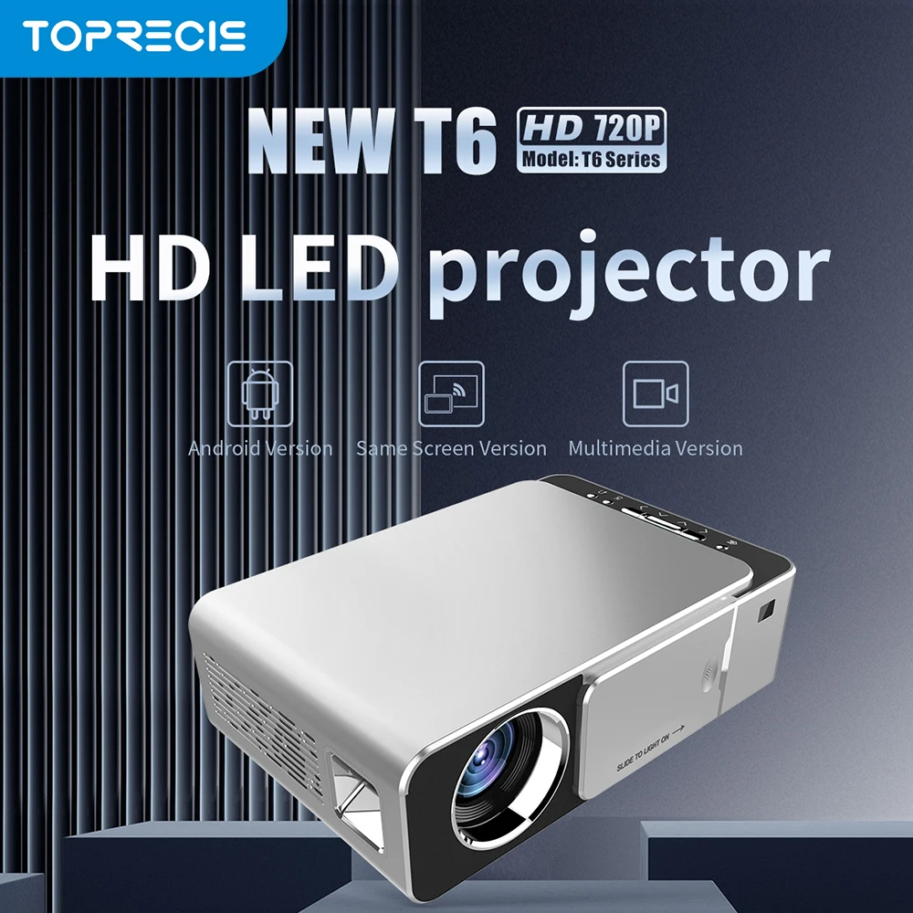 Проектор TOPRECIS T6 Full HD для домашнего кинотеатра, 12000 люмен, проекторы 4K (Wi-Fi, Android 9,0) martphone
Проектор TOPRECIS T6 Full HD для домашнего кинотеатра, 12000 люмен, проекторы 4K (Wi-Fi, Android 9,0) martphone