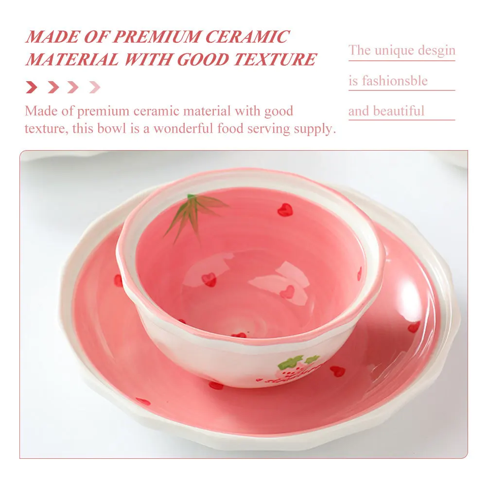 1Set Decorative Ceramic Bowl Strawberry Pattern Bowl with Spoon Suitable for Soup Salad Ramen Kitchen Tableware
1Set Decorative Ceramic Bowl Strawberry Pattern Bowl with Spoon Suitable for Soup Salad Ramen Kitchen Tableware