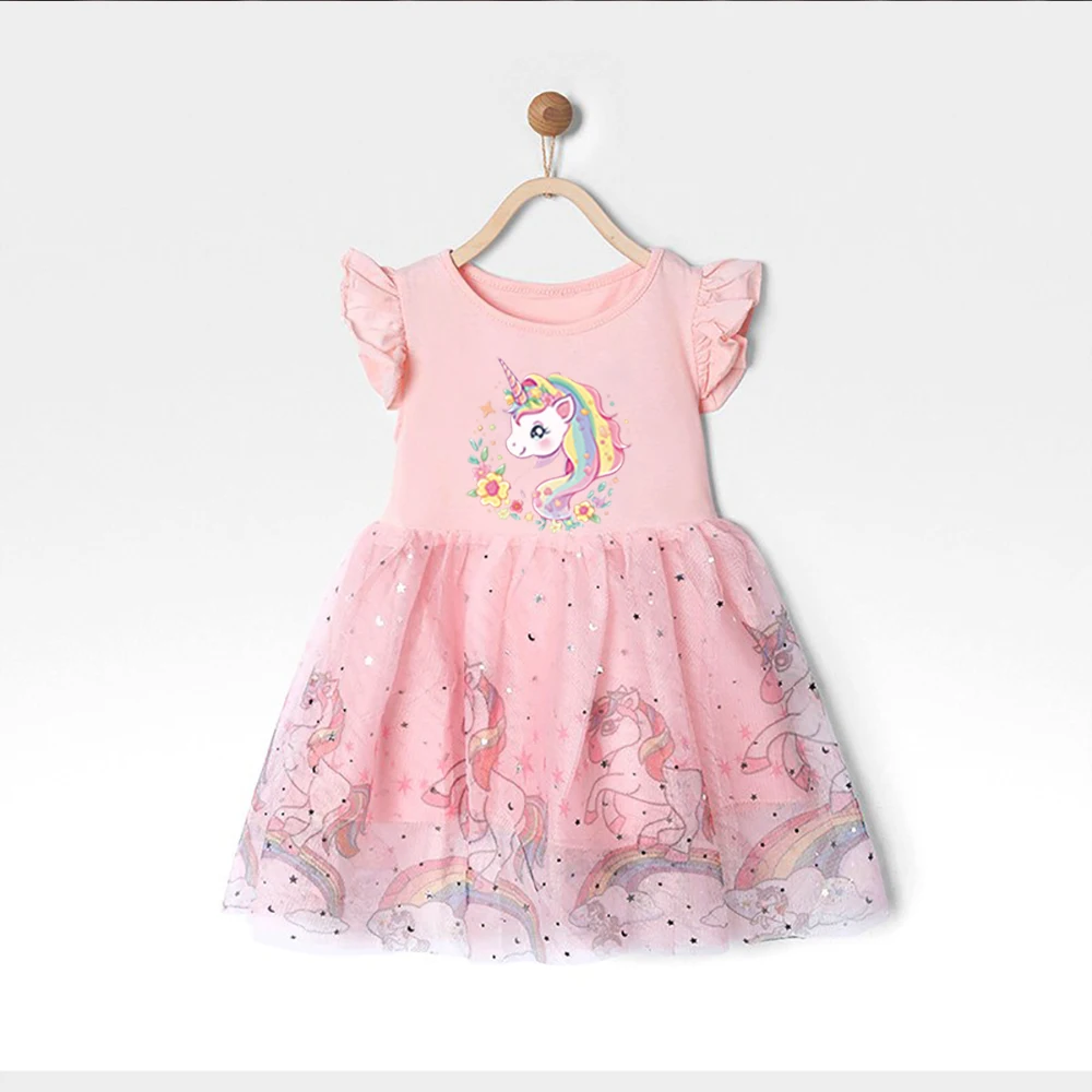 Girl Unicorn Print Dress Round Neck Short Sleeve Party Casual Dress 2025 New Girls Dress Summer Kids Clothes Girls Fashion Dress
Girl Unicorn Print Dress Round Neck Short Sleeve Party Casual Dress 2025 New Girls Dress Summer Kids Clothes Girls Fashion Dress