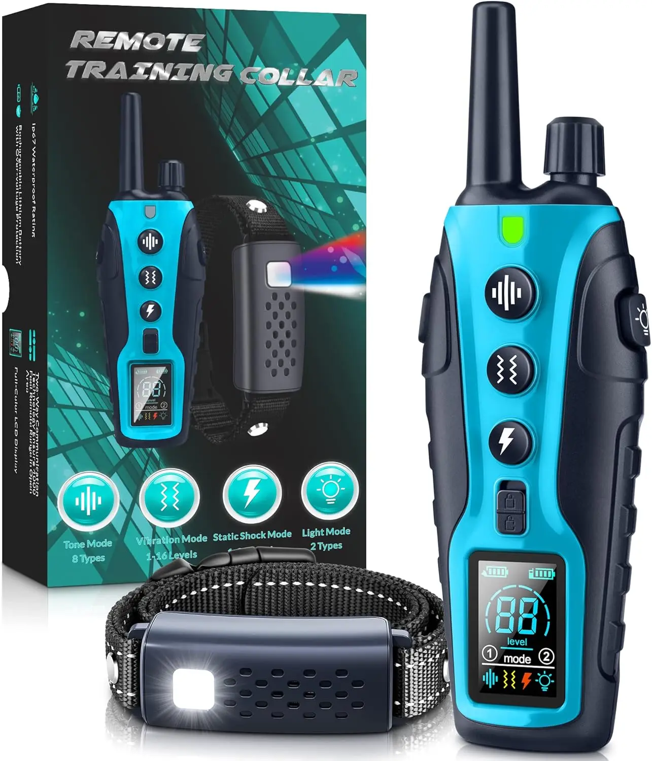 Waterproof Dog Training Collar with Remote, 4000FT Range, Adjustable Beep Vibration Safe Shock, Keypad Lock
Waterproof Dog Training Collar with Remote, 4000FT Range, Adjustable Beep Vibration Safe Shock, Keypad Lock