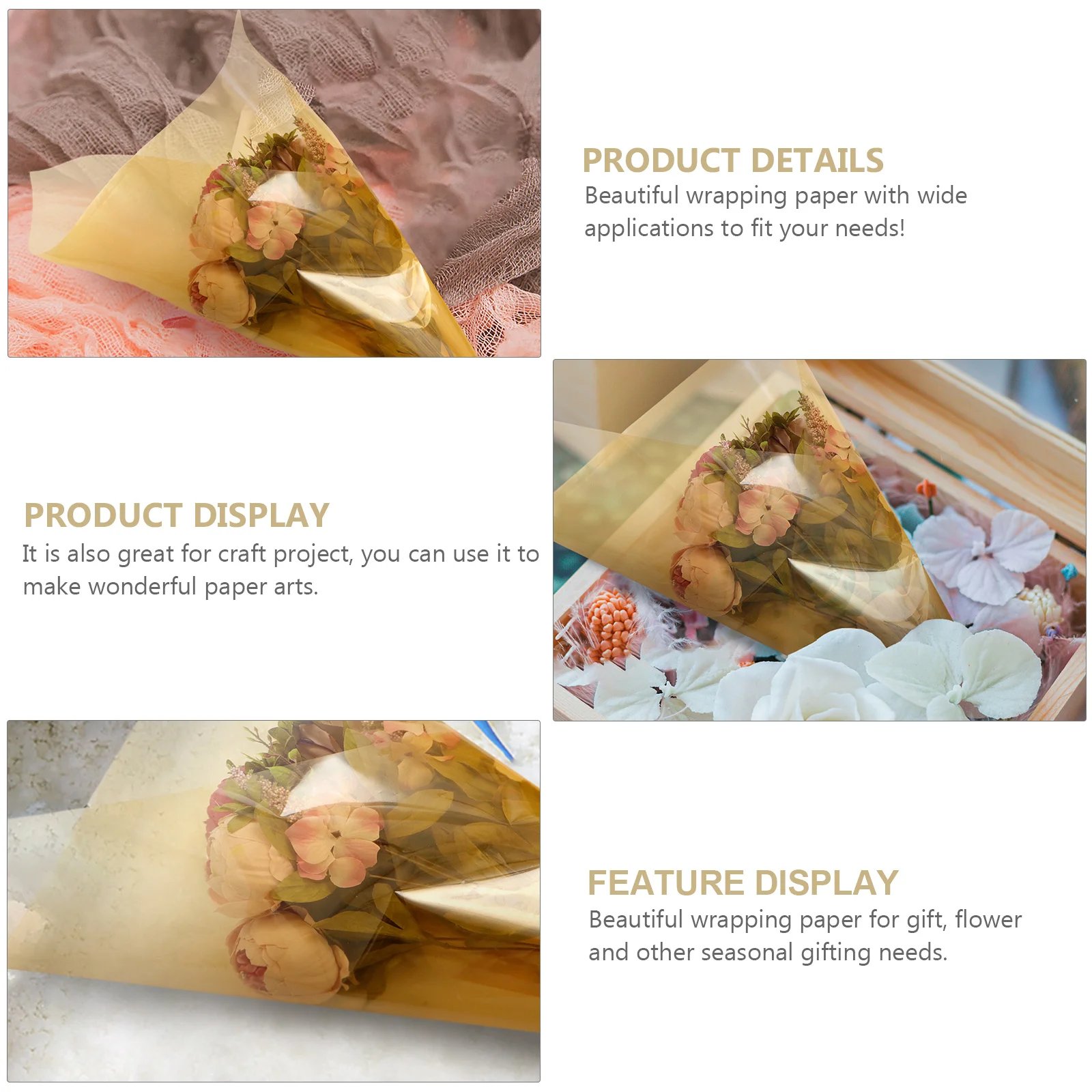 20Pcs Gift Wrapping Paper Waterproof Solid Color Crystal Cellophane Flower Wraps for Bouquet Flower Packing Crafts
20Pcs Gift Wrapping Paper Waterproof Solid Color Crystal Cellophane Flower Wraps for Bouquet Flower Packing Crafts