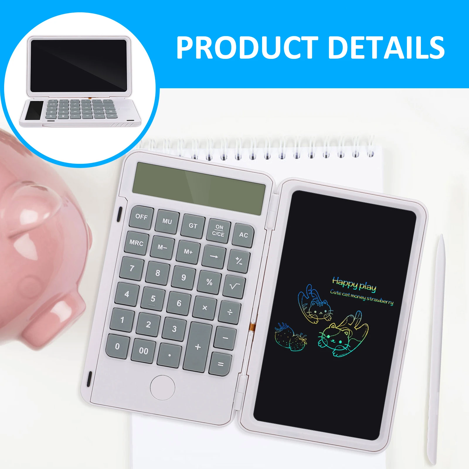 LCD Handwriting Tablet Calculator Large Screen Display Portable School Office Tool Multi Functional Writing Board Calculation
LCD Handwriting Tablet Calculator Large Screen Display Portable School Office Tool Multi Functional Writing Board Calculation
