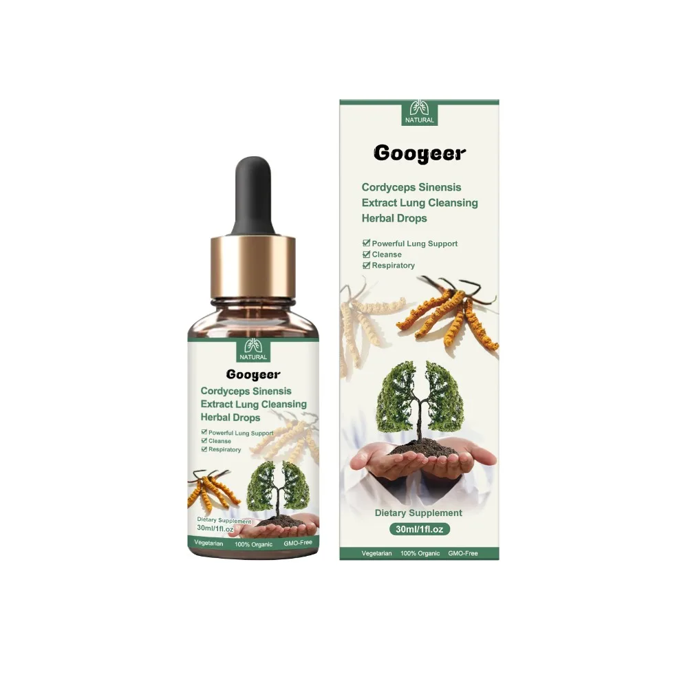 Googeer Cordyceps Sinensis Mullein Turmeric Herbal Drops Liquid Dietary Supplement for Lung Support 1-2 Ml 30ml Vegetarian
Googeer Cordyceps Sinensis Mullein Turmeric Herbal Drops Liquid Dietary Supplement for Lung Support 1-2 Ml 30ml Vegetarian
