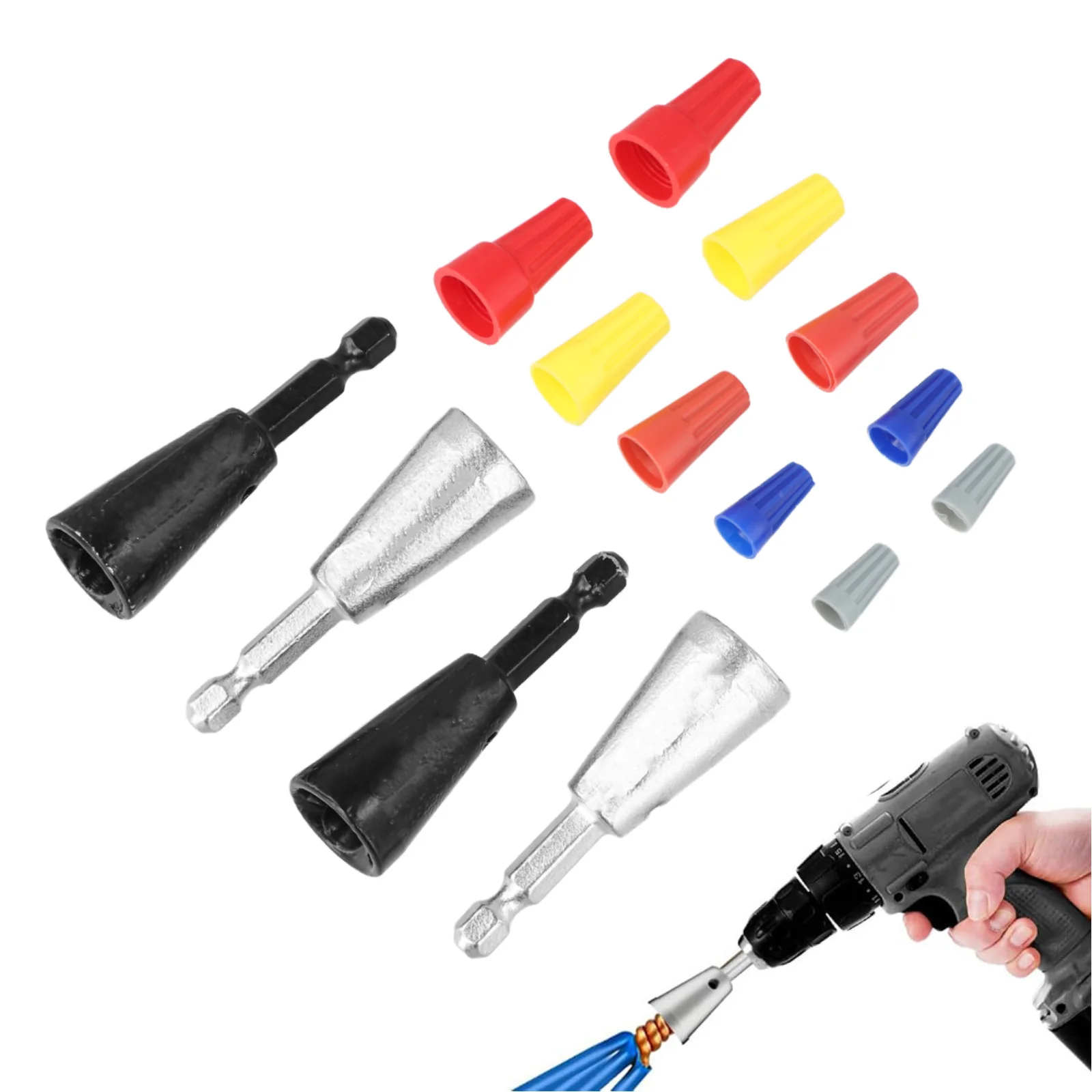 Cable Device Electrician Tool Twisted Connector Electric Wire Cap Increased Productivity Twisting Effect Install On Drill
Cable Device Electrician Tool Twisted Connector Electric Wire Cap Increased Productivity Twisting Effect Install On Drill
