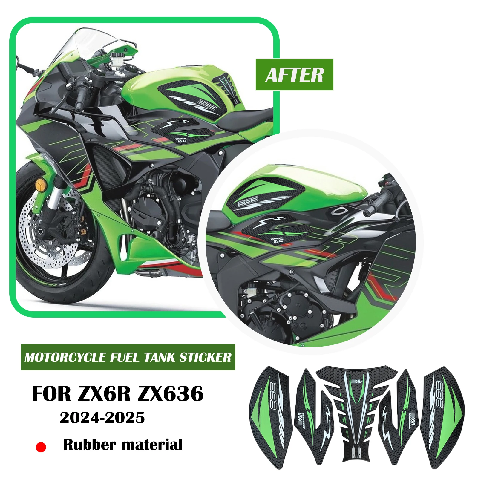 Аксессуары для мотоциклов, боковые накладки на топливный бак, защитные наклейки, тяговая накладка, нескользящий коврик для Kawasaki ZX6R ZX636 2019-2025 2024
Аксессуары для мотоциклов, боковые накладки на топливный бак, защитные наклейки, тяговая накладка, нескользящий коврик для Kawasaki ZX6R ZX636 2019-2025 2024