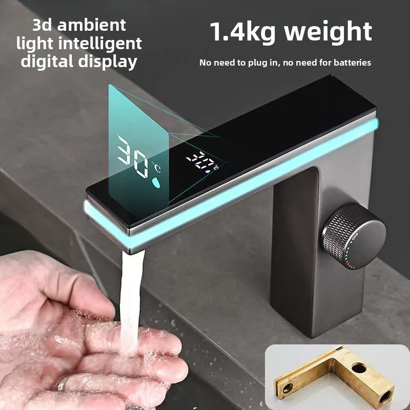 All-copper Intelligent Digital Display Ambient Light Hot and Cold Mixed Water Basin Faucet Hand Washing Basin Bathroom Toilet
All-copper Intelligent Digital Display Ambient Light Hot and Cold Mixed Water Basin Faucet Hand Washing Basin Bathroom Toilet
