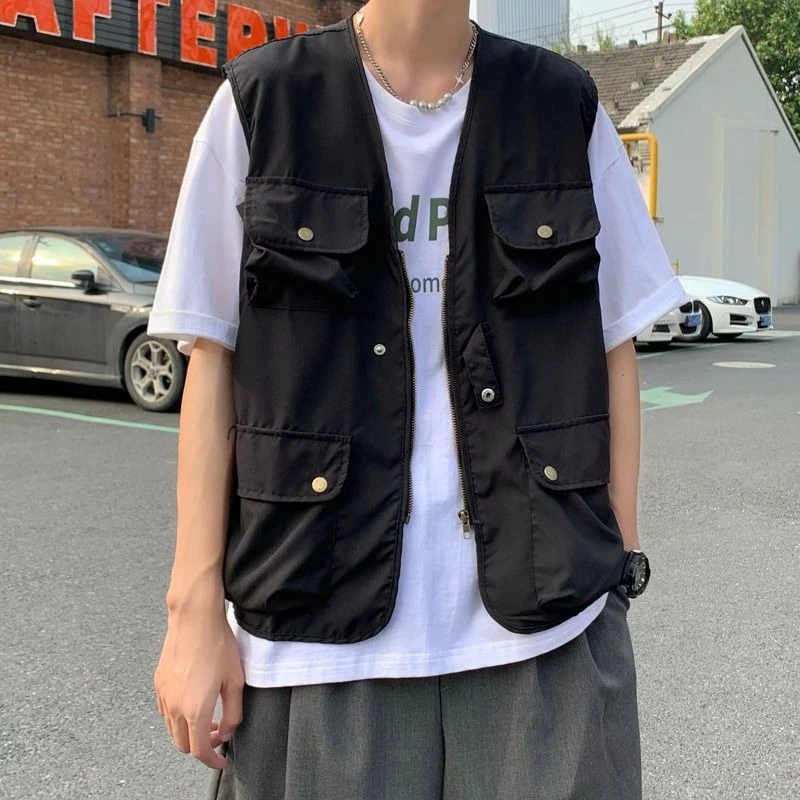 Men's New Cotton Workwear Vest Casual Unisex Slim Fit Multi Pocket Trendy Blazer No Brand Logos
Men's New Cotton Workwear Vest Casual Unisex Slim Fit Multi Pocket Trendy Blazer No Brand Logos
