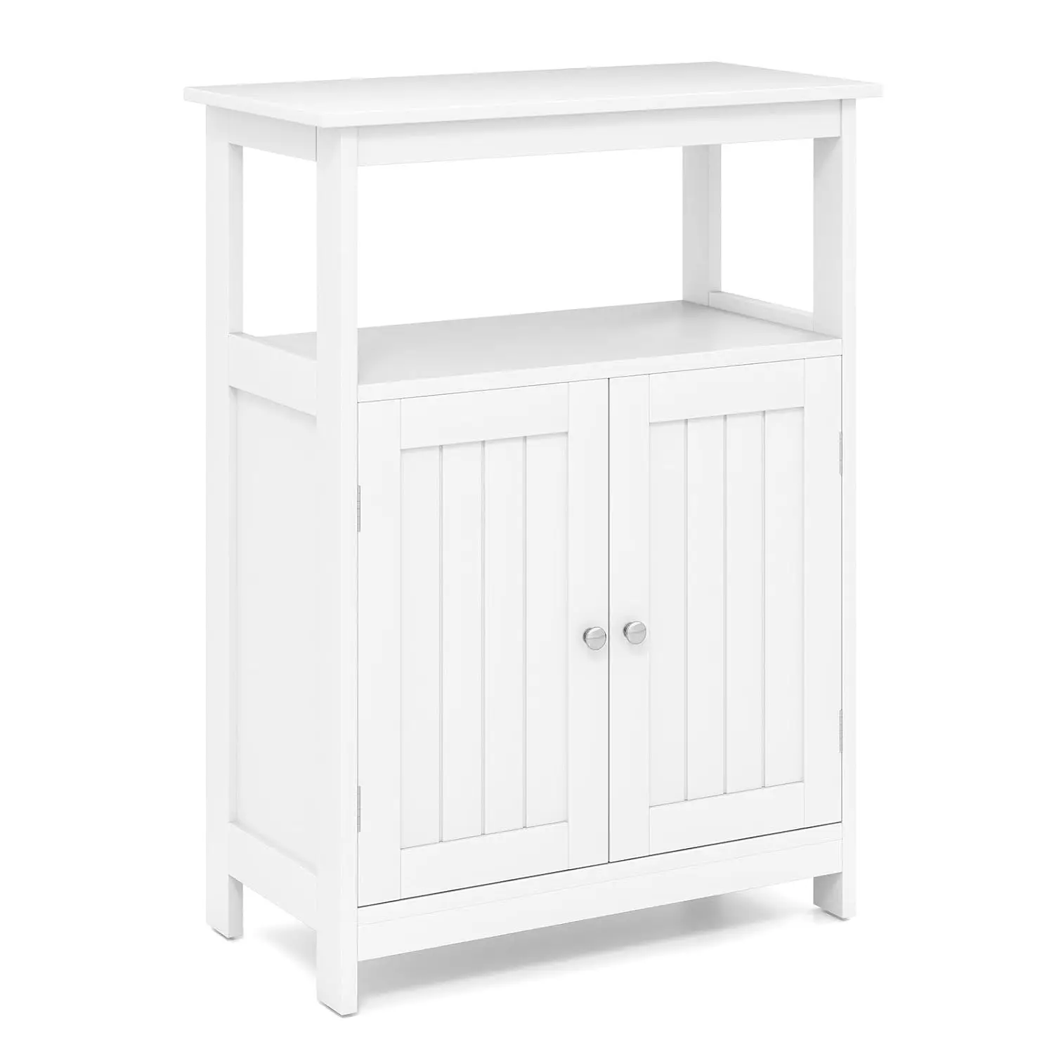 Floor Bathroom Cabinet 2 Door 3-Level Adjustable Shelf Open Storage, Laundry Entryway Living Room, White, Customized
Floor Bathroom Cabinet 2 Door 3-Level Adjustable Shelf Open Storage, Laundry Entryway Living Room, White, Customized