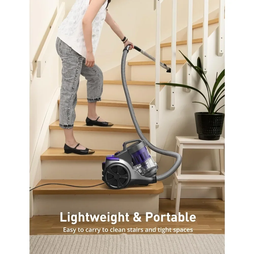 1400W Canister Vacuum Cleaner – Bagless with Multi-Cyclonic Filtration, 2 Anti-Allergen HEPA Filters & 3.5QT Dust Cup
1400W Canister Vacuum Cleaner – Bagless with Multi-Cyclonic Filtration, 2 Anti-Allergen HEPA Filters & 3.5QT Dust Cup