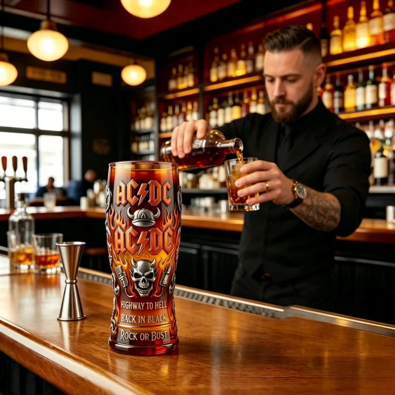 Rock lover collection! AC/DC retro old skull flame beer mug
Rock lover collection! AC/DC retro old skull flame beer mug