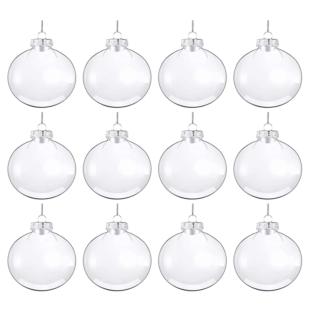 20pcs DIY Hanging Flat Balls Clear Fillable Ornaments for Christmas Tree Decorations Party Hanging Spheres Xmas Pendant
20pcs DIY Hanging Flat Balls Clear Fillable Ornaments for Christmas Tree Decorations Party Hanging Spheres Xmas Pendant