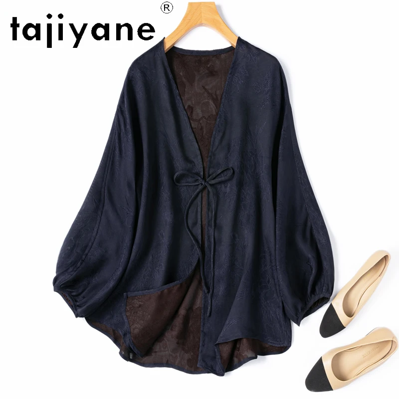 TAJIYANE 100% Mulberry Silk Blouse High Quality V-neck Shirt Woman Reversible Silk Cardigan Spring Tops Ladies Clothes Camisas
TAJIYANE 100% Mulberry Silk Blouse High Quality V-neck Shirt Woman Reversible Silk Cardigan Spring Tops Ladies Clothes Camisas