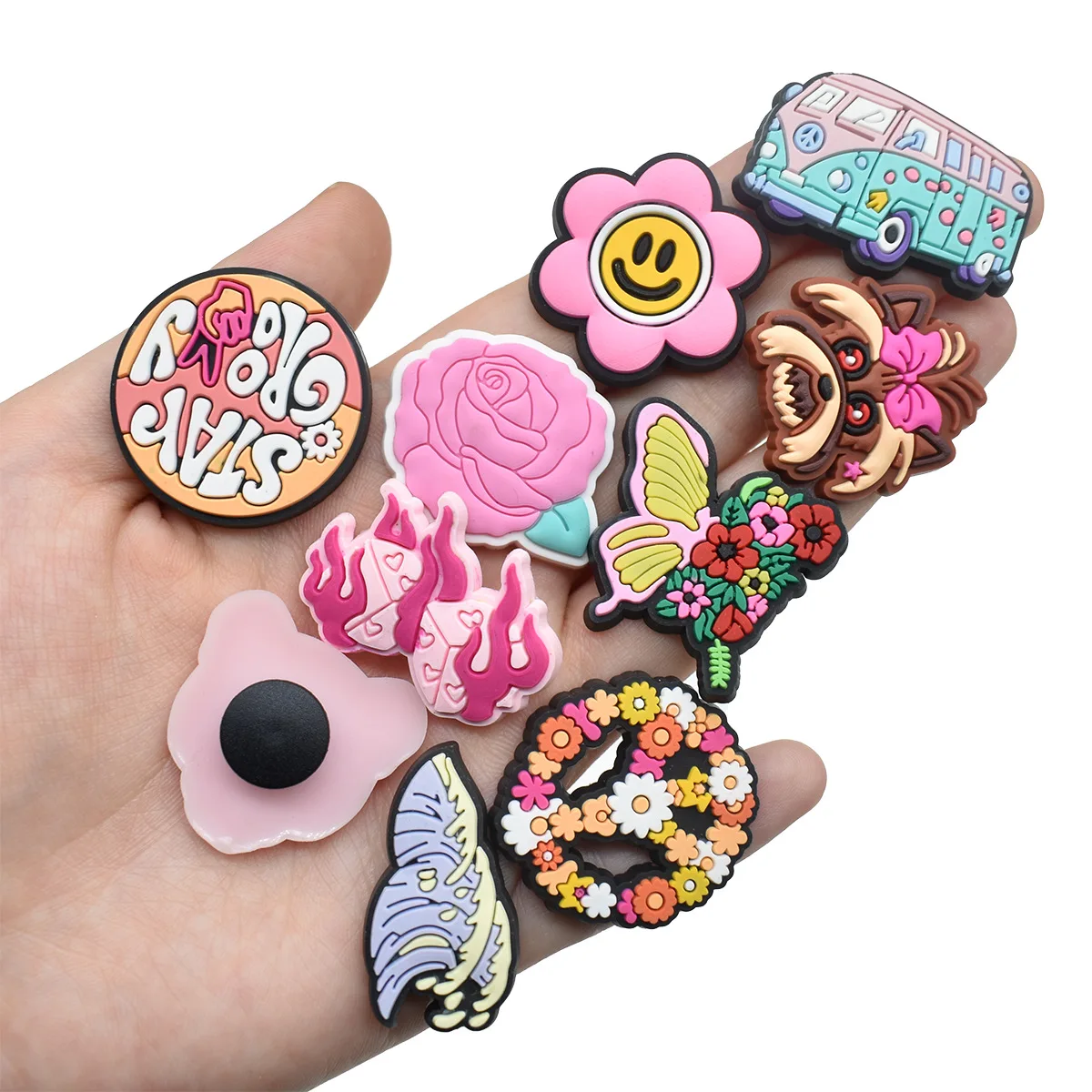 Everyday Pick Cartoon Colorful Creative PVC Shoe Charms easy install removable DIY Decor For Clogs Casual Trendy Shoe Ornaments
Everyday Pick Cartoon Colorful Creative PVC Shoe Charms easy install removable DIY Decor For Clogs Casual Trendy Shoe Ornaments