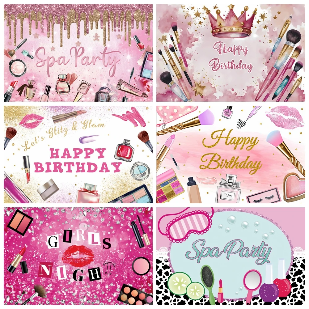 Spa Party Themed Backdrop for Photography Pink Beauty Makeup Girls Princess Sweet Birthday Party Decor Background Photo Studio
Spa Party Themed Backdrop for Photography Pink Beauty Makeup Girls Princess Sweet Birthday Party Decor Background Photo Studio