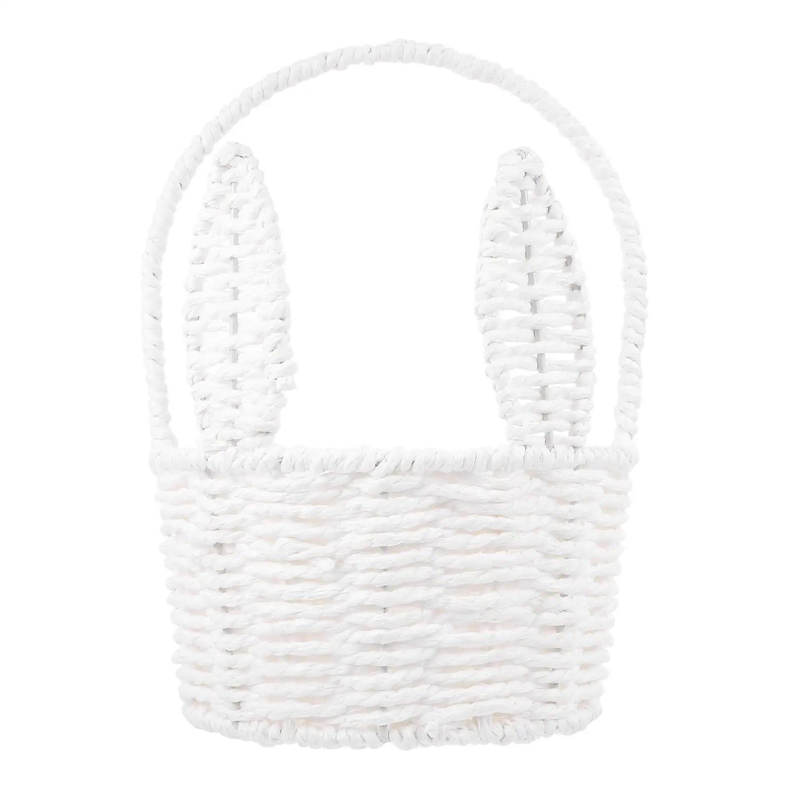 Rabbit Ears Flower Basket Handmade Easter Bunny Manual for Paper Rope Mini Woven Candies Storage
Rabbit Ears Flower Basket Handmade Easter Bunny Manual for Paper Rope Mini Woven Candies Storage