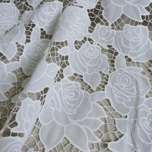 Cotton Laser Embroidered Rose Fabric for Sewing Dress Fashion Clothes DIY Handmade Crafting By The Meter
Cotton Laser Embroidered Rose Fabric for Sewing Dress Fashion Clothes DIY Handmade Crafting By The Meter