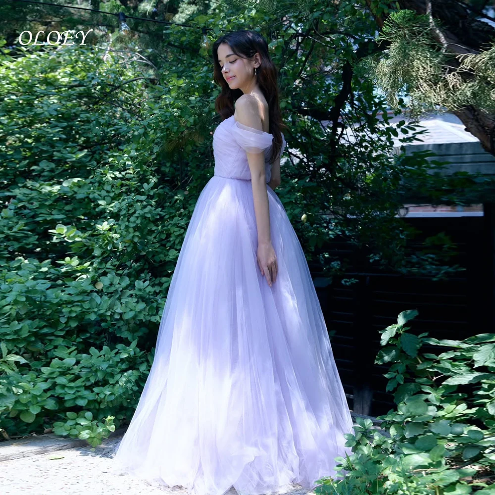 OLOEY Elegant Purple Korean Wedding Dresses Women Evening Party Dresses Customized Off the Shoulder Silk Tulle Bridal Gown
OLOEY Elegant Purple Korean Wedding Dresses Women Evening Party Dresses Customized Off the Shoulder Silk Tulle Bridal Gown