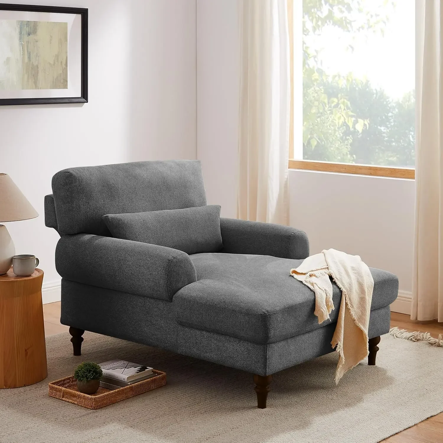 Modern Chaise Lounge Chair With Adjustable Backrest, Upholstered Indoor Leisure Sofa Recliner, Chair Sleeper For Bedroom, Living
Modern Chaise Lounge Chair With Adjustable Backrest, Upholstered Indoor Leisure Sofa Recliner, Chair Sleeper For Bedroom, Living