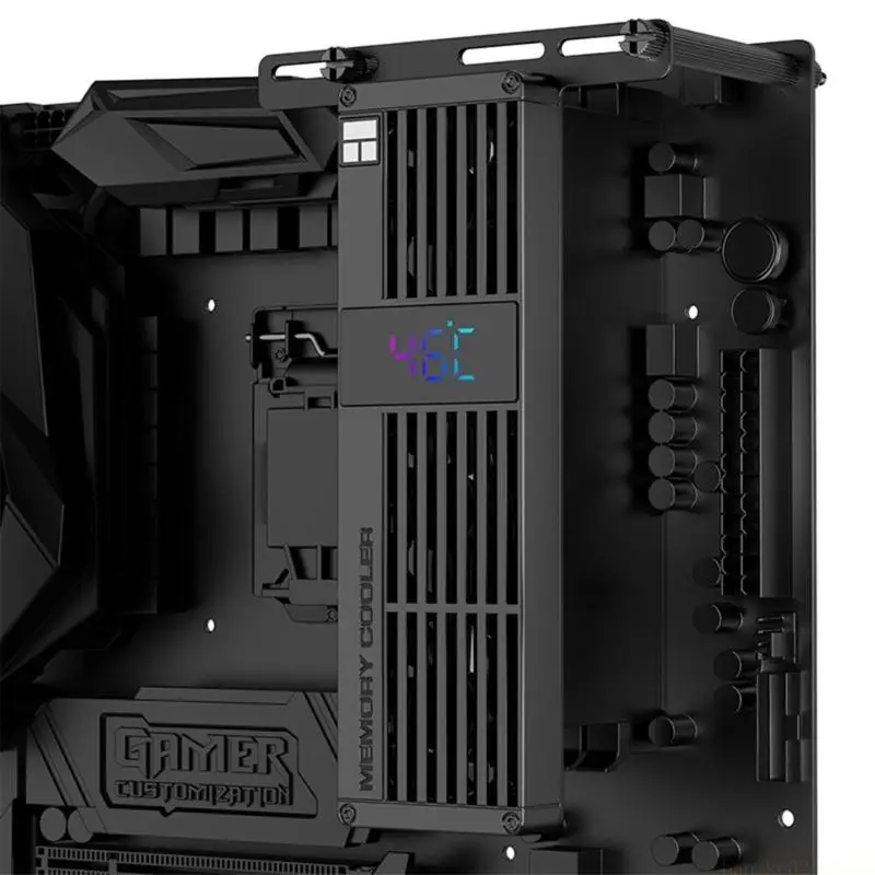 RGBs Memory Cooling System With Digital Display And 3 40Mm PWM Fan For Desktop RAMs Module
RGBs Memory Cooling System With Digital Display And 3 40Mm PWM Fan For Desktop RAMs Module