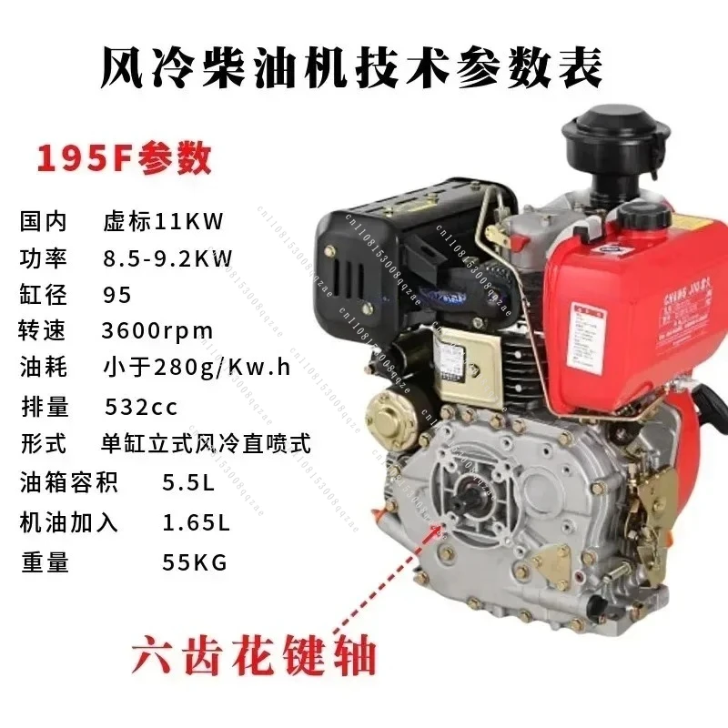 Single Cylinder Air-cooled 195 Die-sel Engine 6 9 10 12 15 Horsepower Micro Tiller Head 186FA 188 192
Single Cylinder Air-cooled 195 Die-sel Engine 6 9 10 12 15 Horsepower Micro Tiller Head 186FA 188 192