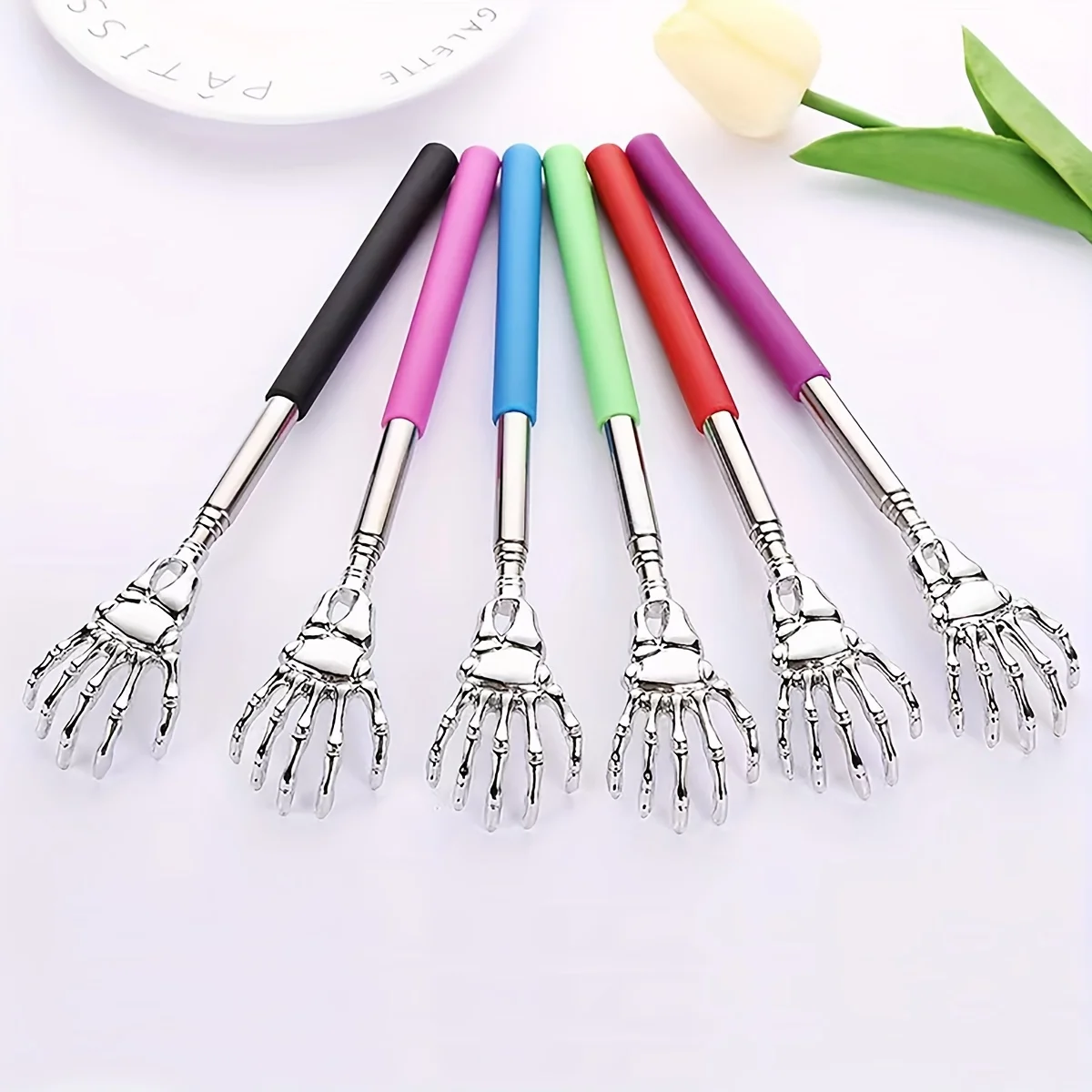 Telescopic Back Scratcher with Adjustable Length Ghost Claw, Stainless Steel Portable Itch Relief Tickle Massager Tool
Telescopic Back Scratcher with Adjustable Length Ghost Claw, Stainless Steel Portable Itch Relief Tickle Massager Tool