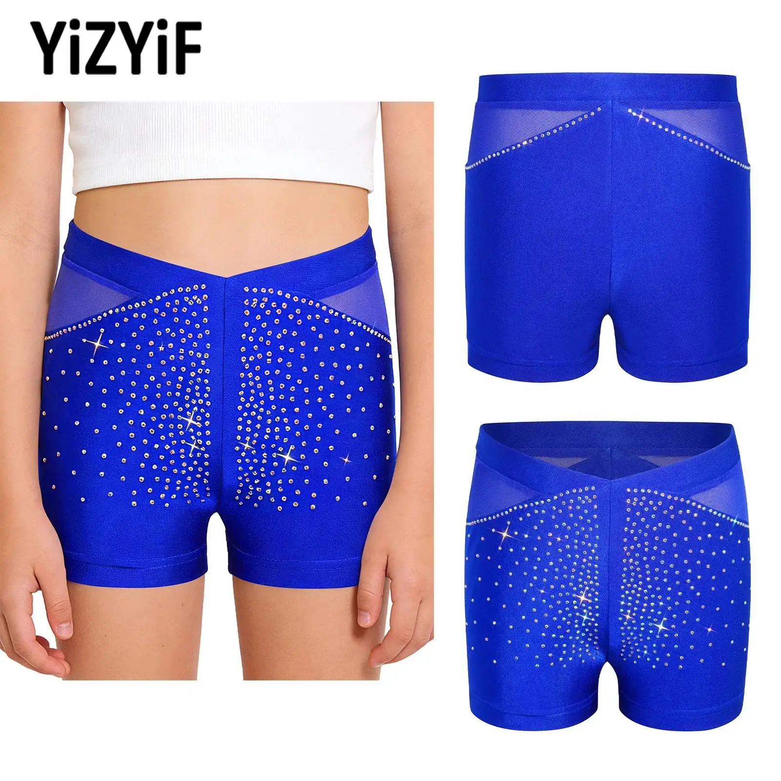 Rhythmic Gymnastics Figure Skating Dance Costume Kids Girls Sports Pants Elastic Waistband Breathable Rhinestones Mesh Shorts
Rhythmic Gymnastics Figure Skating Dance Costume Kids Girls Sports Pants Elastic Waistband Breathable Rhinestones Mesh Shorts