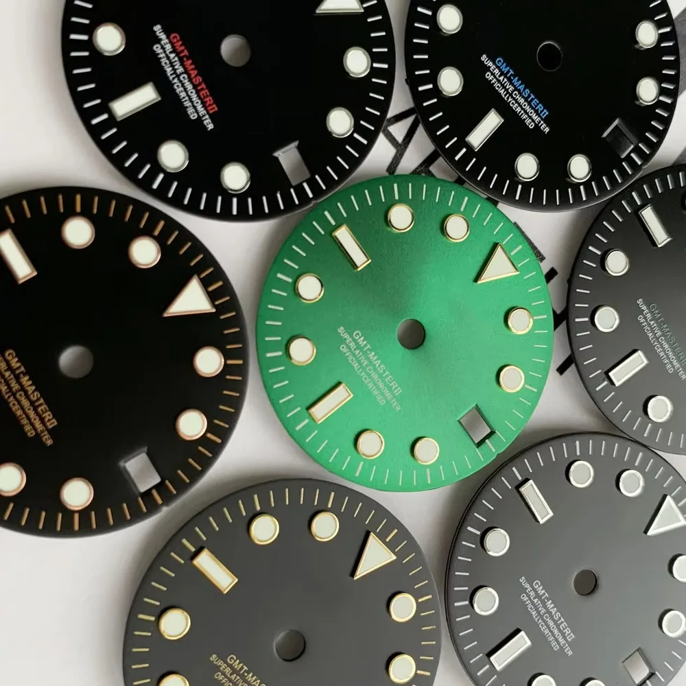 28.5mm Improved Ice Blue Luminous S Dial Accessories GMT Mechanical Movement Watch Accessories NH34 Black Dial
28.5mm Improved Ice Blue Luminous S Dial Accessories GMT Mechanical Movement Watch Accessories NH34 Black Dial