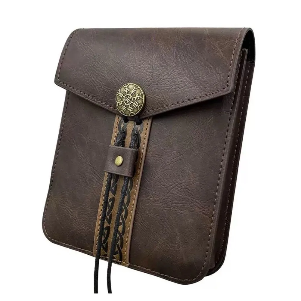 Viking Design Faux Leather Waist Bag Drawstring Closure Hangable Coin Purse Portable Mini Renaissance Belt Bag Cosplay Props
Viking Design Faux Leather Waist Bag Drawstring Closure Hangable Coin Purse Portable Mini Renaissance Belt Bag Cosplay Props