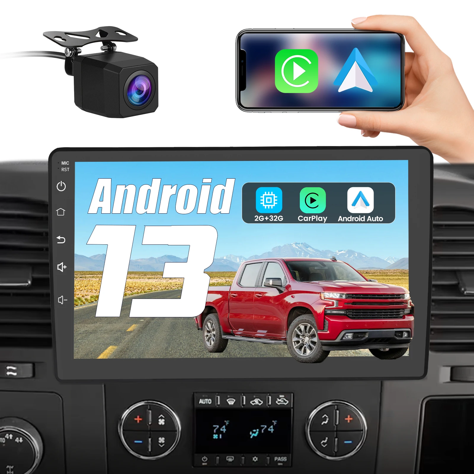 AWESAFE Wireless CarPlay Android 12 Radio For Chevy Silverado 2007-2013 Tahoe GMC GPS Navigation Stereo Car Intelligent Systems
AWESAFE Wireless CarPlay Android 12 Radio For Chevy Silverado 2007-2013 Tahoe GMC GPS Navigation Stereo Car Intelligent Systems