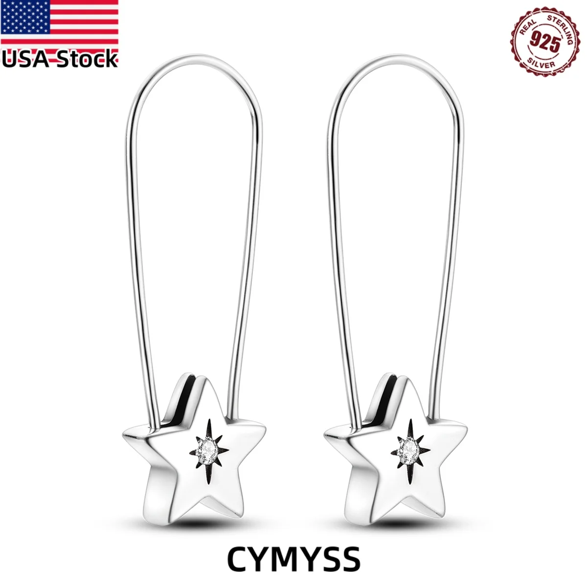 CYMYSS 2025 S925 Sterling Silver Zircon Star Pin Earrings Boutique Jewellery Birthday Gift Women's Hoop Earrings
CYMYSS 2025 S925 Sterling Silver Zircon Star Pin Earrings Boutique Jewellery Birthday Gift Women's Hoop Earrings